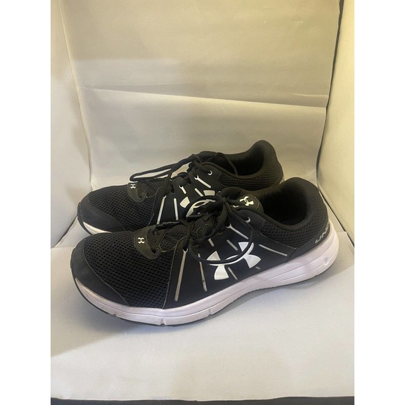 Under Armour Shoes Mens Size‎ 12 Running Black White Nice Condition - Picture 1 of 7